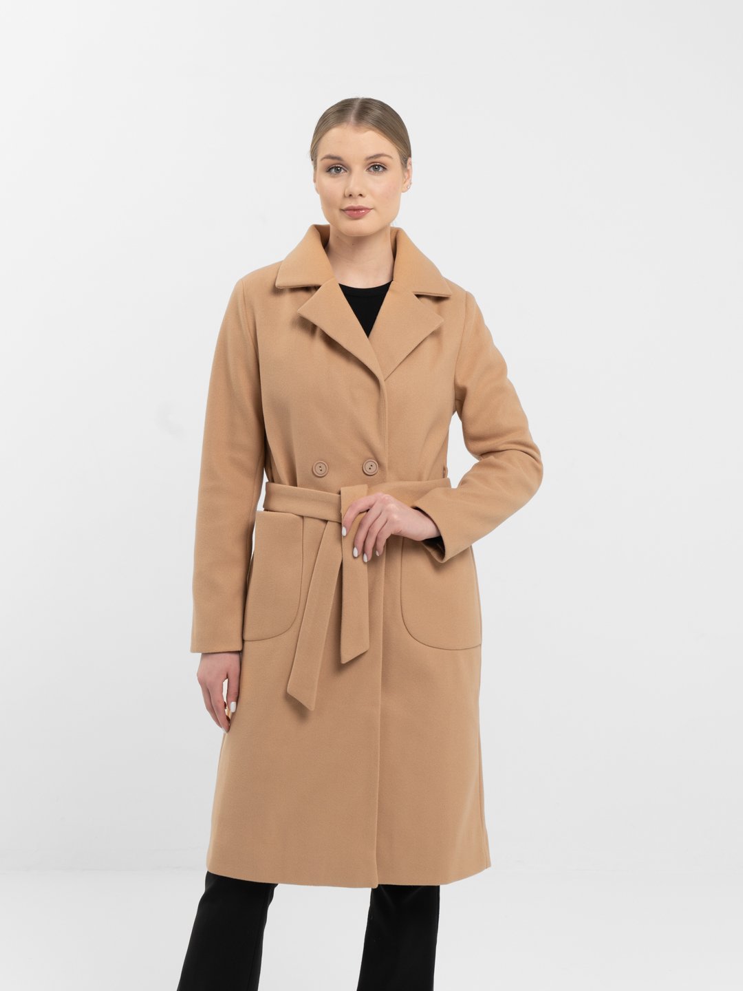 Пальто женское с поясом, демисезон, весна - осень 2023 купить по цене 3299 ₽ в интернет-магазине KazanExpress
