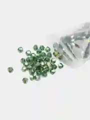 Тёмно-бирюзовый бусины стеклянные граненные биконус