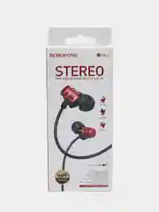 Бордовый наушники с микрофоном Borofone с разъёмом 3.5 Jack