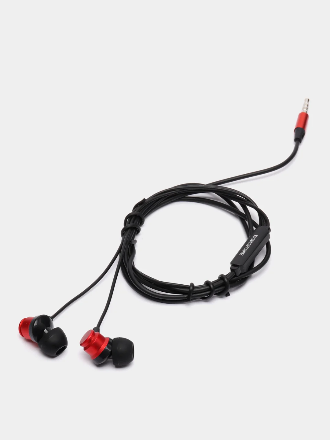 Бордовый наушники с микрофоном Borofone с разъёмом 3.5 Jack