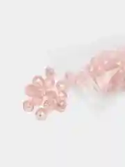 Розовый бусины стеклянные граненные рондели