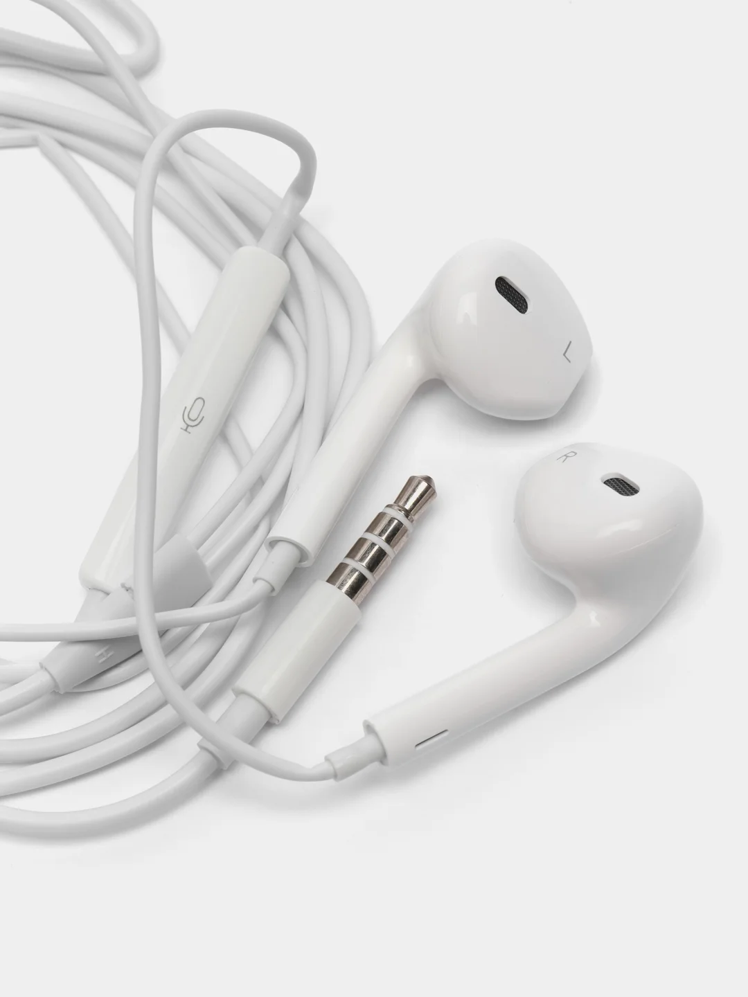 Белый наушники проводные hoco M1 Original Jack 3.5mm с микрофоном, 120 см