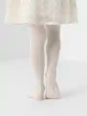 Бежевый колготки детские для девочки, школьные, х/б