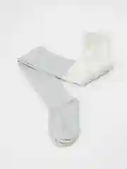 Белый колготки LB для девочки, хлопковые