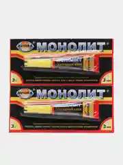 Супер клей "Монолит", секундный, 2 блистера по 3 г