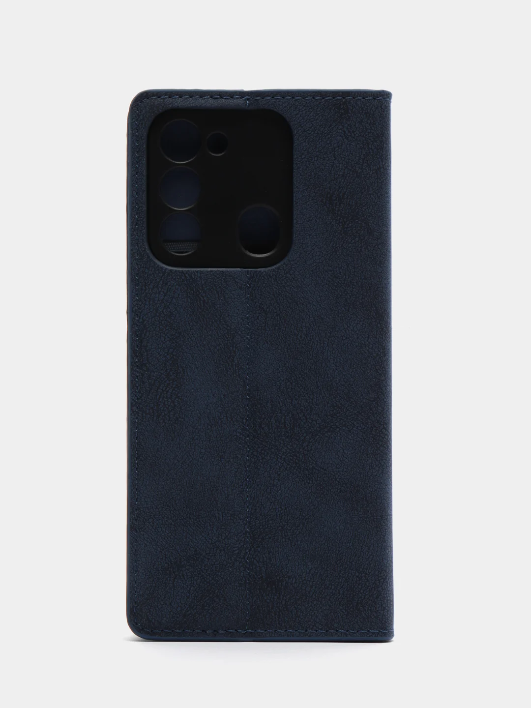 Синий чехол книжка Rich Boss для Tecno Spark 8C / GO 2022, экокожа, нубук, с визитницей