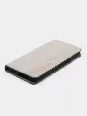Серый чехол книжка Rich Boss для Tecno Spark 8C / GO 2022, экокожа, нубук, с визитницей