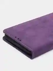 Фиолетовый чехол книжка Rich Boss для Tecno Spark 8C / GO 2022, экокожа, нубук, с визитницей