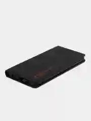 Черный чехол книжка Rich Boss для Tecno Spark 8C / GO 2022, экокожа, нубук, с визитницей
