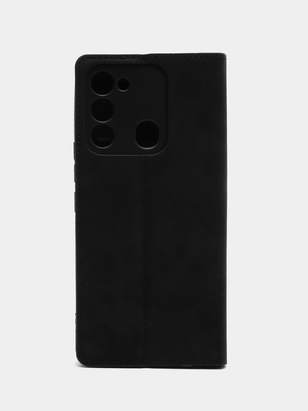 Черный чехол книжка Rich Boss для Tecno Spark 8C / GO 2022, экокожа, нубук, с визитницей