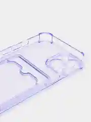 Лавандовый чехол с карманом для карт на iPhone 14, противоударный, с защитой углов