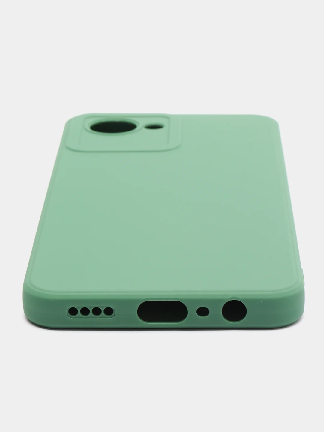 Зеленый чехол на Realme C30, с защитой камеры