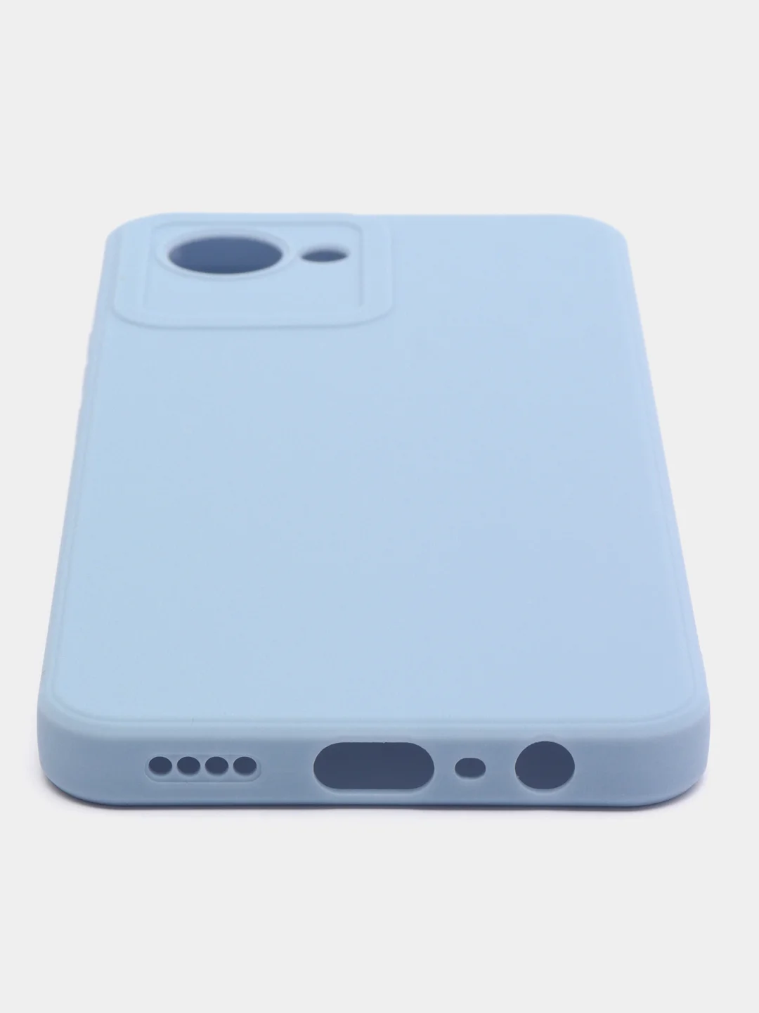 Небесно-голубой чехол на Realme C30, с защитой камеры