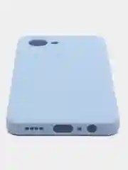 Небесно-голубой чехол на Realme C30, с защитой камеры