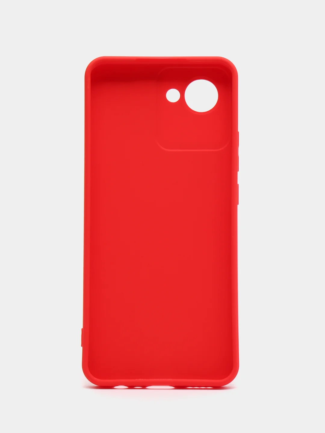 Красный чехол на Realme C30, с защитой камеры