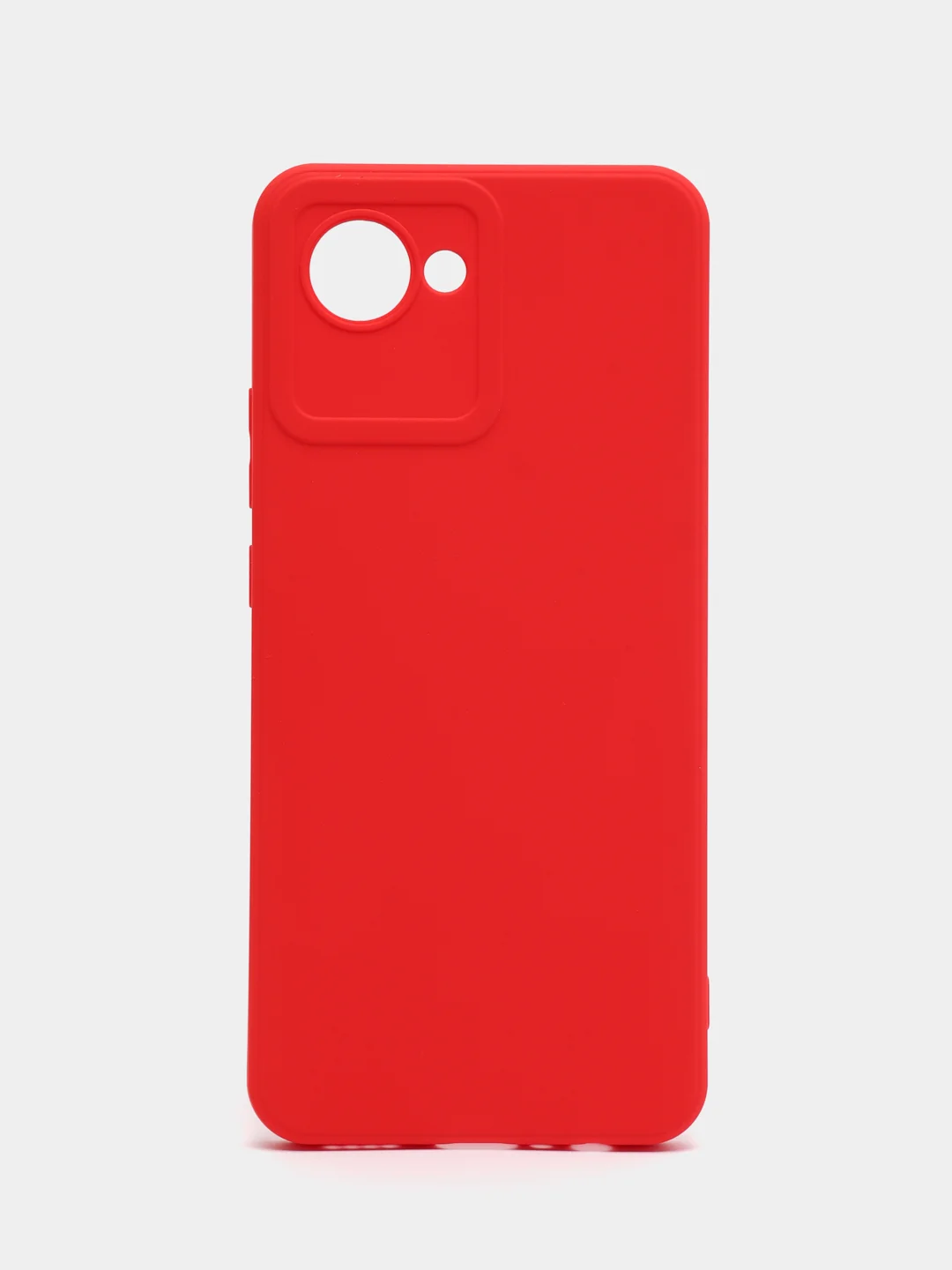 Красный чехол на Realme C30, с защитой камеры