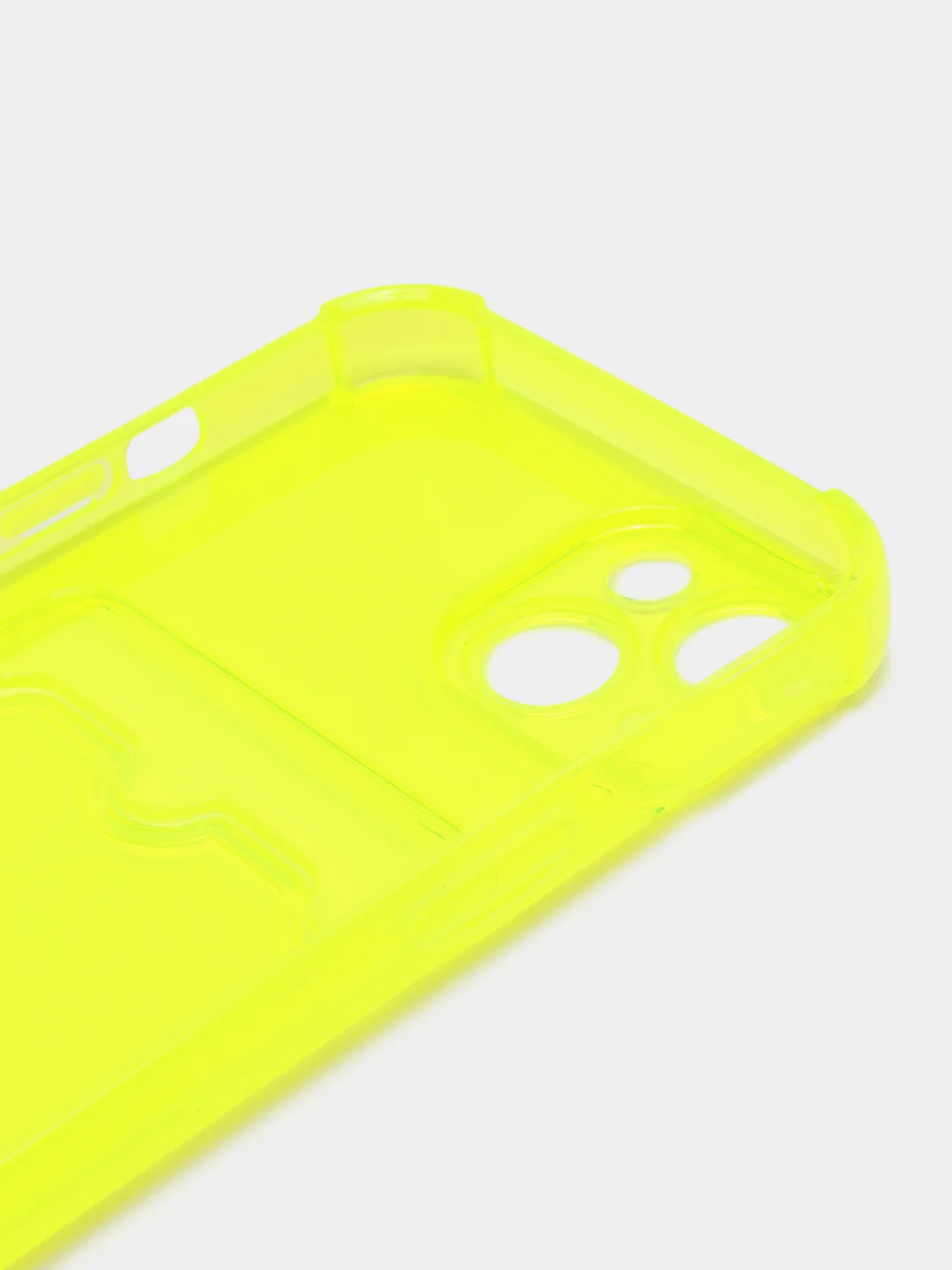 Лимонный чехол с карманом для карт на iPhone 14, противоударный, с защитой углов