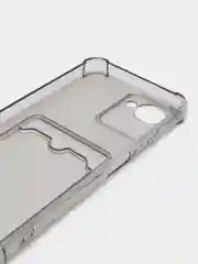 Черный чехол противоударный Realme C30 C30s Narzo 50i Prime Реалми прозрачный карманом для карты