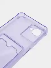 Лавандовый чехол противоударный Realme C30 C30s Narzo 50i Prime Реалми прозрачный карманом для карты