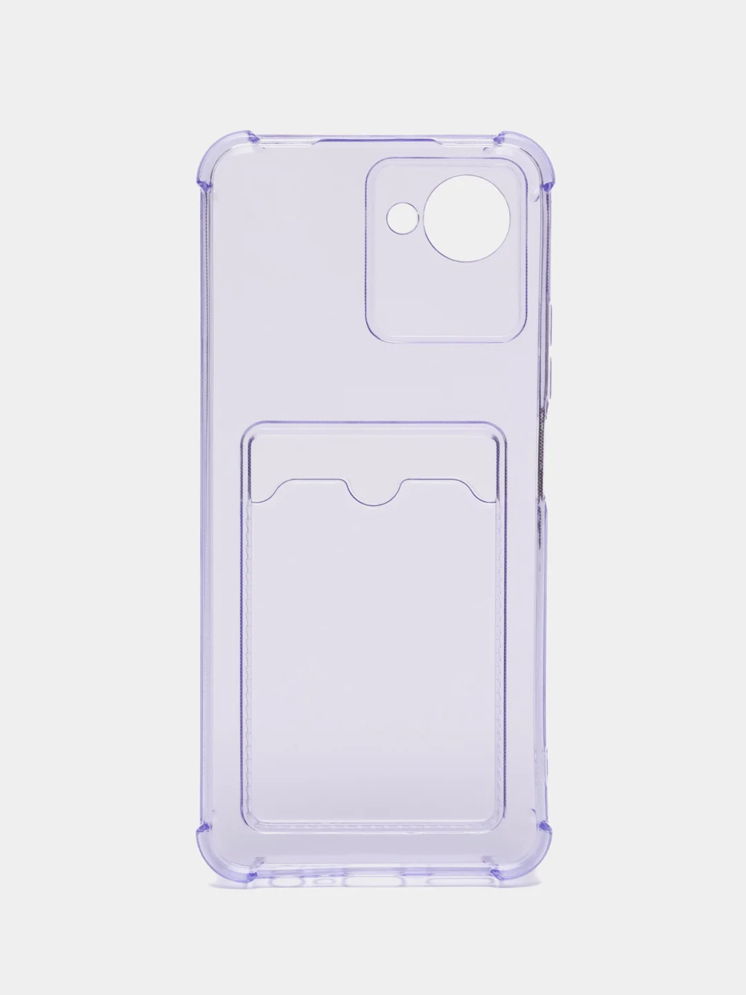 Лавандовый чехол противоударный Realme C30 C30s Narzo 50i Prime Реалми прозрачный карманом для карты