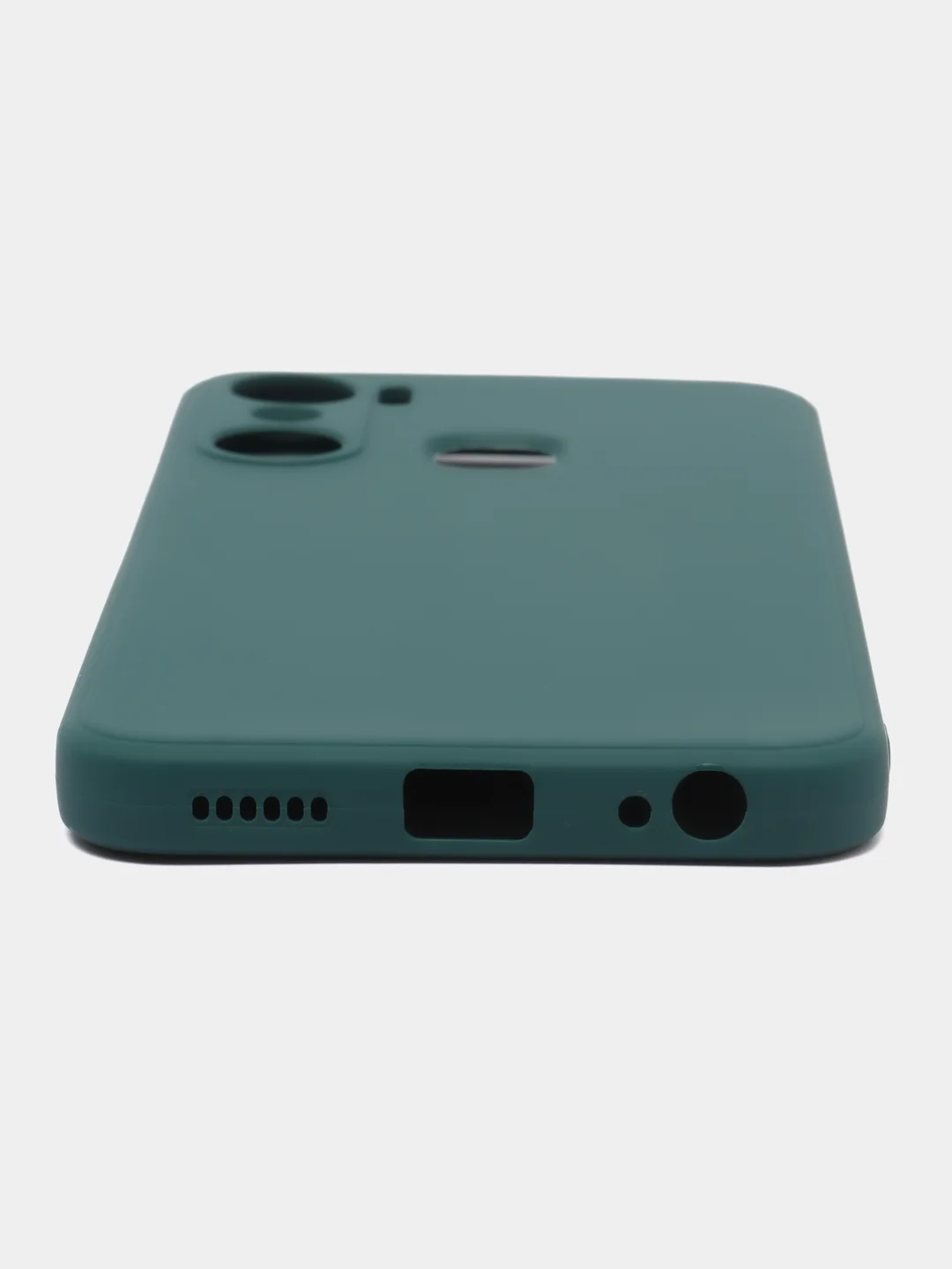 Зеленый силиконовый чехол для Infinix HOT 12 Pro (Инфиникс Хот 12 Про) прозрачный