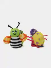 Белый носочки для новорожденных с игрушкой, с браслетами, детские нескользящие носки