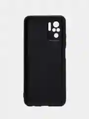 Черный чехол для Xiaomi Redmi Note 10, Redmi Note 10S, Poco M5s, Редми Нот 10 силиконовый, карбон