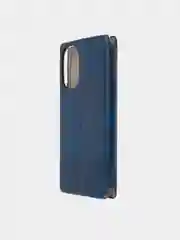 Синий чехол-книжка КАРТОФАН на Tecno Camon 19 и 19Pro, с функцией подставки и карманом, экокожа