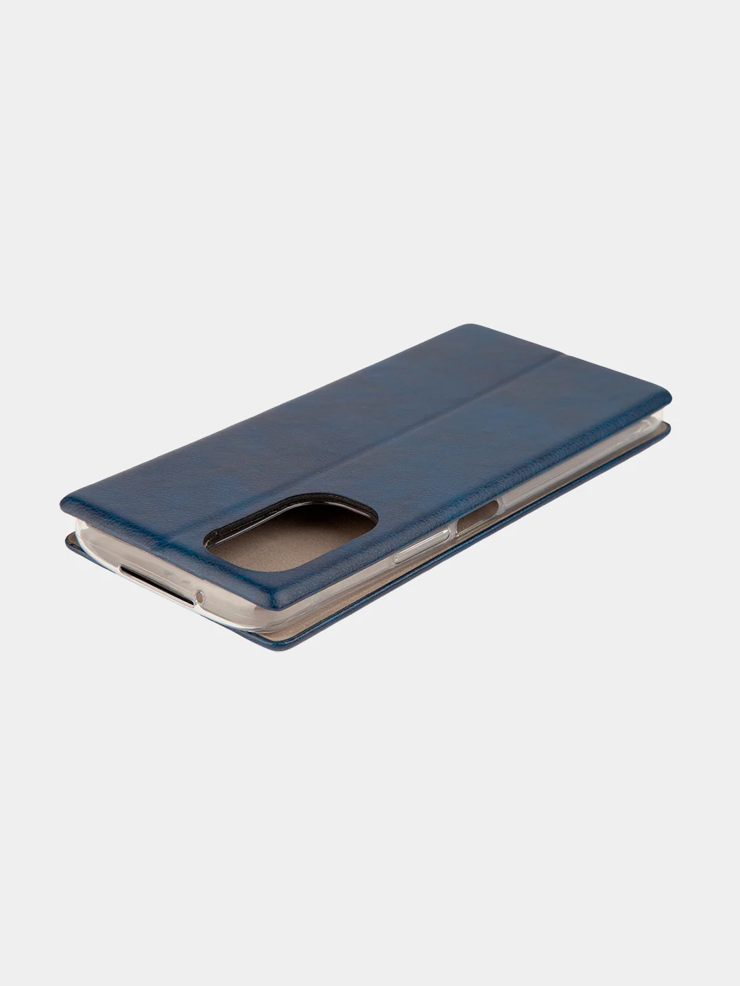 Синий чехол-книжка КАРТОФАН на Tecno Camon 19 и 19Pro, с функцией подставки и карманом, экокожа