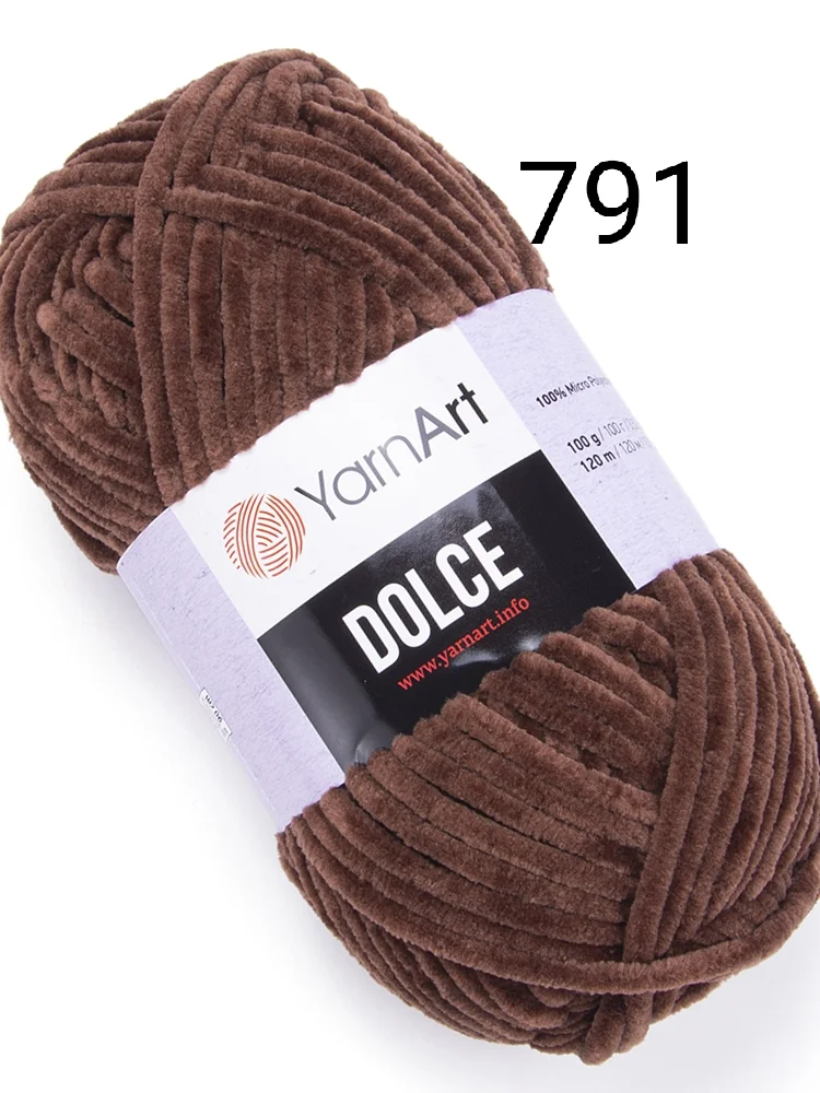Пряжа плюшевая Yarnart Dolce, 100 г, 120 м