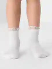 Носки для девочек с рюшей, белые