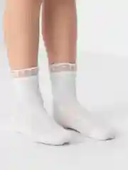 Носки для девочек с рюшей, белые