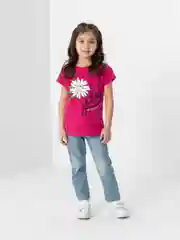 Фуксия футболка детская для девочки, 100% хлопок, 8 - 12 лет