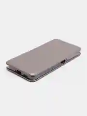 Серебряный чехол-книжка Redmi Note 12 Pro 5G / Redmi Note 12 Pro Plus 5G (Редми Нот 12 про плюс +)