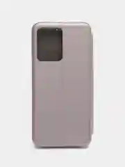 Серебряный чехол-книжка Redmi Note 12 Pro 5G / Redmi Note 12 Pro Plus 5G (Редми Нот 12 про плюс +)