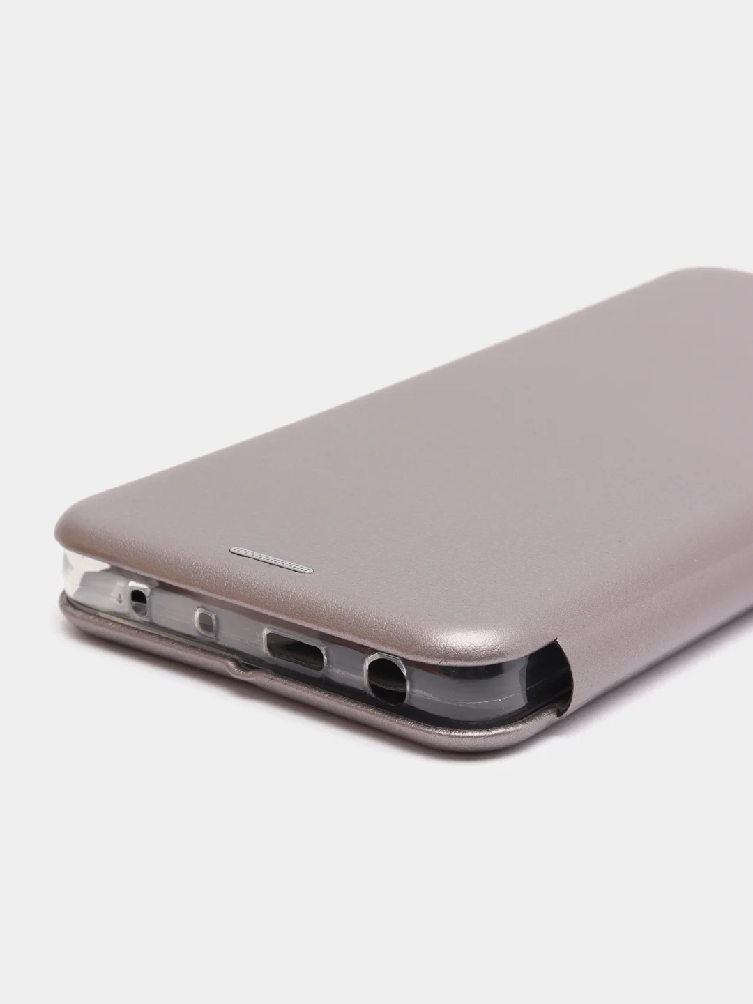 Серебряный чехол-книжка Redmi Note 12 Pro 5G / Redmi Note 12 Pro Plus 5G (Редми Нот 12 про плюс +)