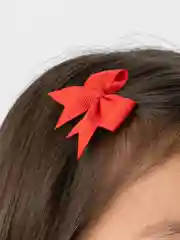 Красный детская заколка для волос, 2 штуки, Бант 4-5 см