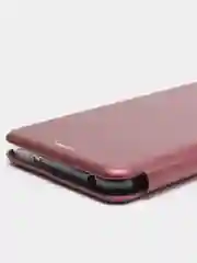 Багровый чехол-книжка для Xiaomi Redmi Note 12 / Poco X5 (Редми Нот 12 / Поко Х5)