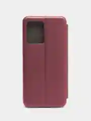 Багровый чехол-книжка для Xiaomi Redmi Note 12 / Poco X5 (Редми Нот 12 / Поко Х5)