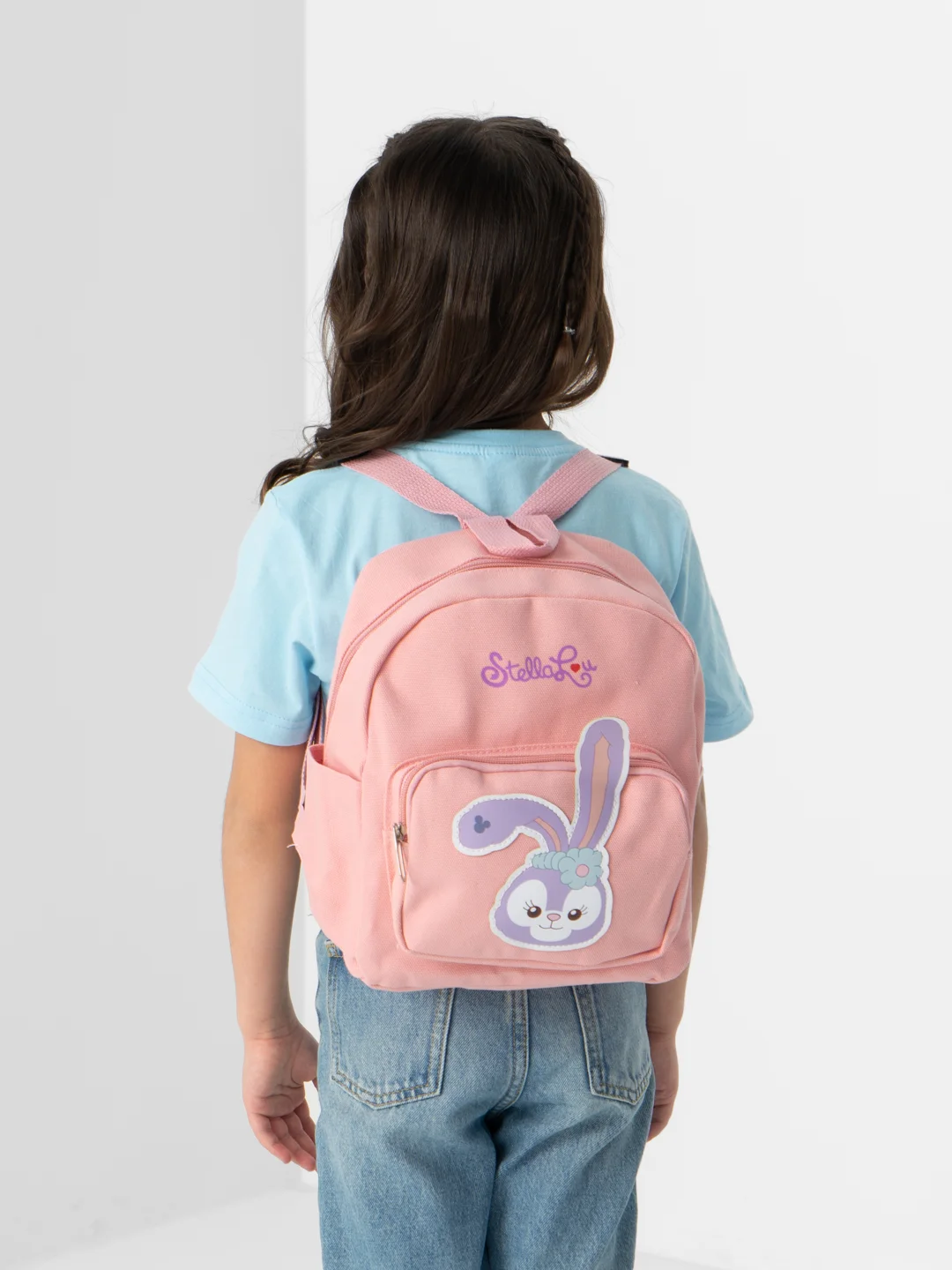 Кораллово-розовый портфель детский
