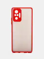 Красный чехол Xiaomi Redmi Note 10 Pro, Редми Нот 10 Про, пластиковый матовый с цветными кнопками