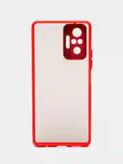 Красный чехол Xiaomi Redmi Note 10 Pro, Редми Нот 10 Про, пластиковый матовый с цветными кнопками