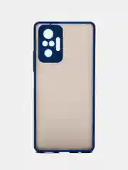Темно-синий чехол Xiaomi Redmi Note 10 Pro, Редми Нот 10 Про, пластиковый матовый с цветными кнопками