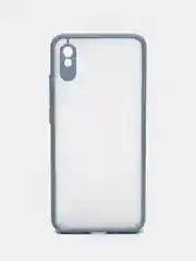 Синий меланж чехол Xiaomi Redmi 9A, Сяоми Редми 9А пластиковый матовый с цветными кнопками