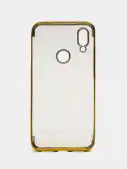 Золотой xiaomi Redmi 7, Сяоми Редми 7 чехол прозрачный силиконовый с глянцевой рамкой