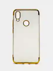 Золотой xiaomi Redmi 7, Сяоми Редми 7 чехол прозрачный силиконовый с глянцевой рамкой