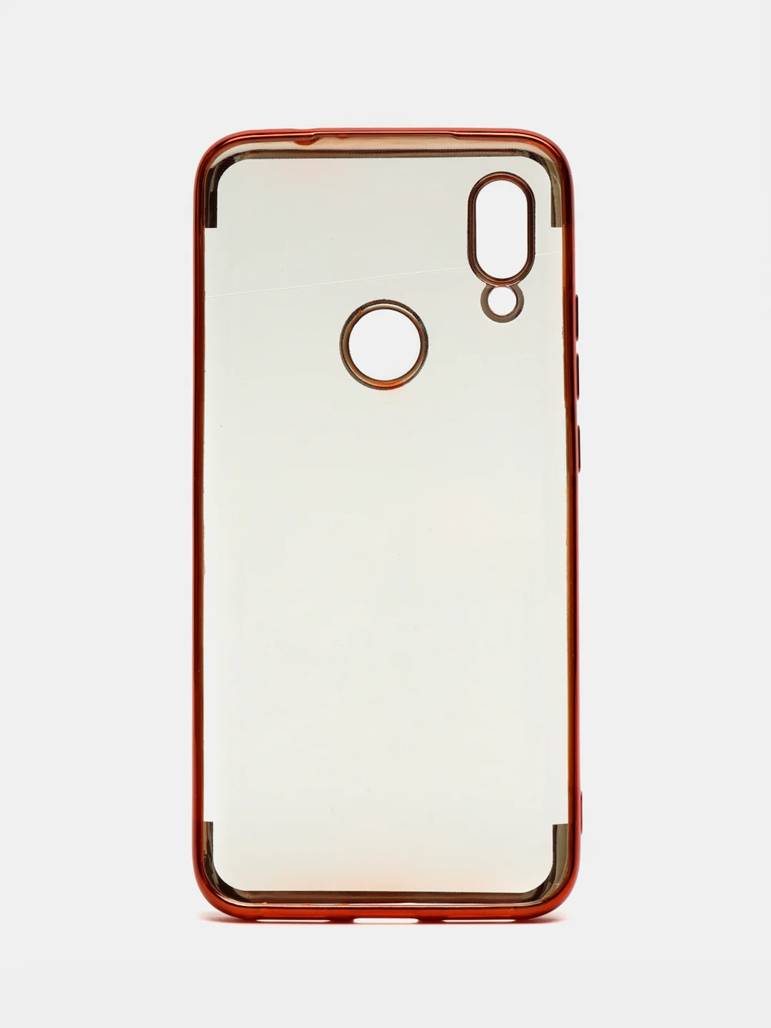 Красный xiaomi Redmi 7, Сяоми Редми 7 чехол прозрачный силиконовый с глянцевой рамкой