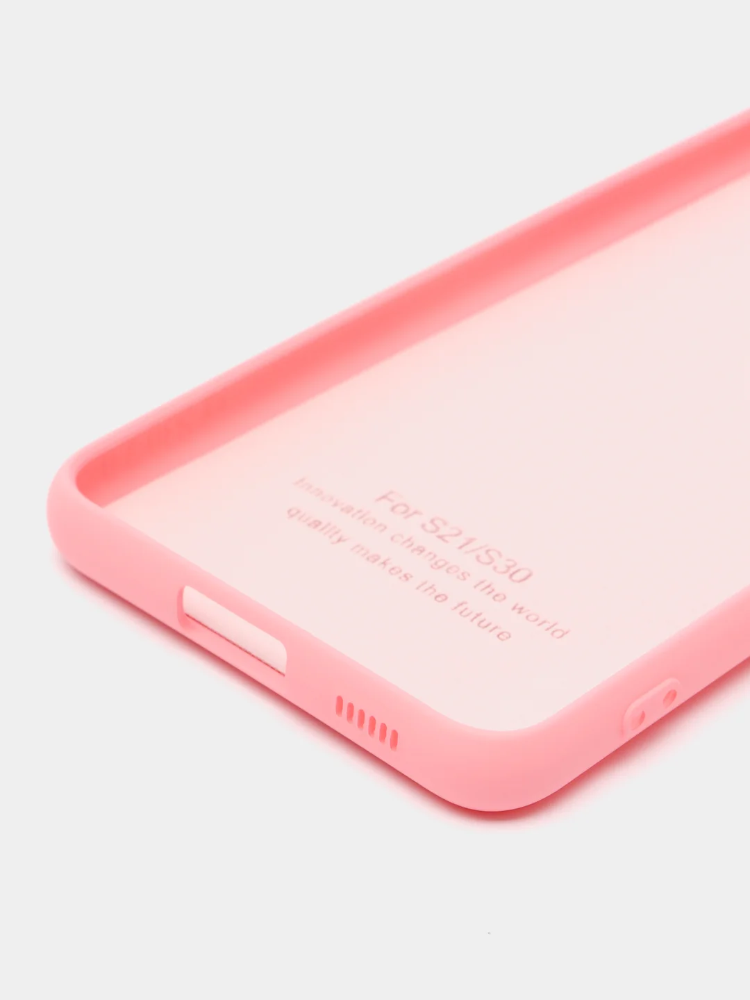 Розовый чехол силиконовый Silicone Cover для Samsung Galaxy S21 FE, Самсунг Галакси С21 ФЕ