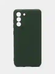 Тёмно-зелёный чехол силиконовый Silicone Cover для Samsung Galaxy S21 FE, Самсунг Галакси С21 ФЕ