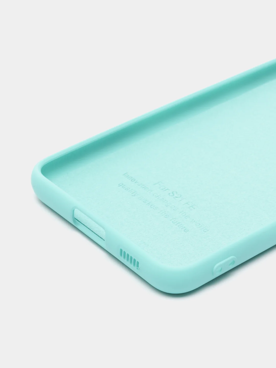 Бирюзовый чехол силиконовый Silicone Cover для Samsung Galaxy S21 FE, Самсунг Галакси С21 ФЕ